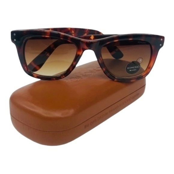 Men's Komono Sunglasses NEW tortoise Allen rectangular frame - Picture 8 of 8